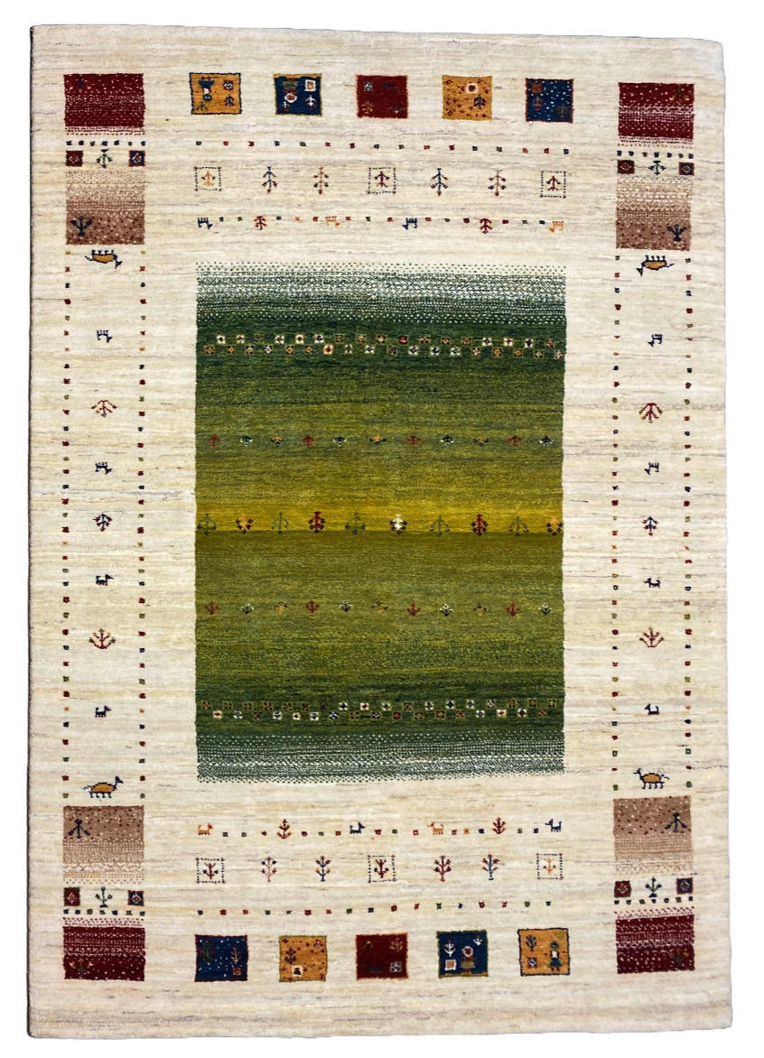 LÄUFER 80/200 cm Mother Earth Green Grün, Naturfarben, Dunkelgrün  - Dunkelgrün/Naturfarben, LIFESTYLE, Textil (80/200cm) - Cazaris