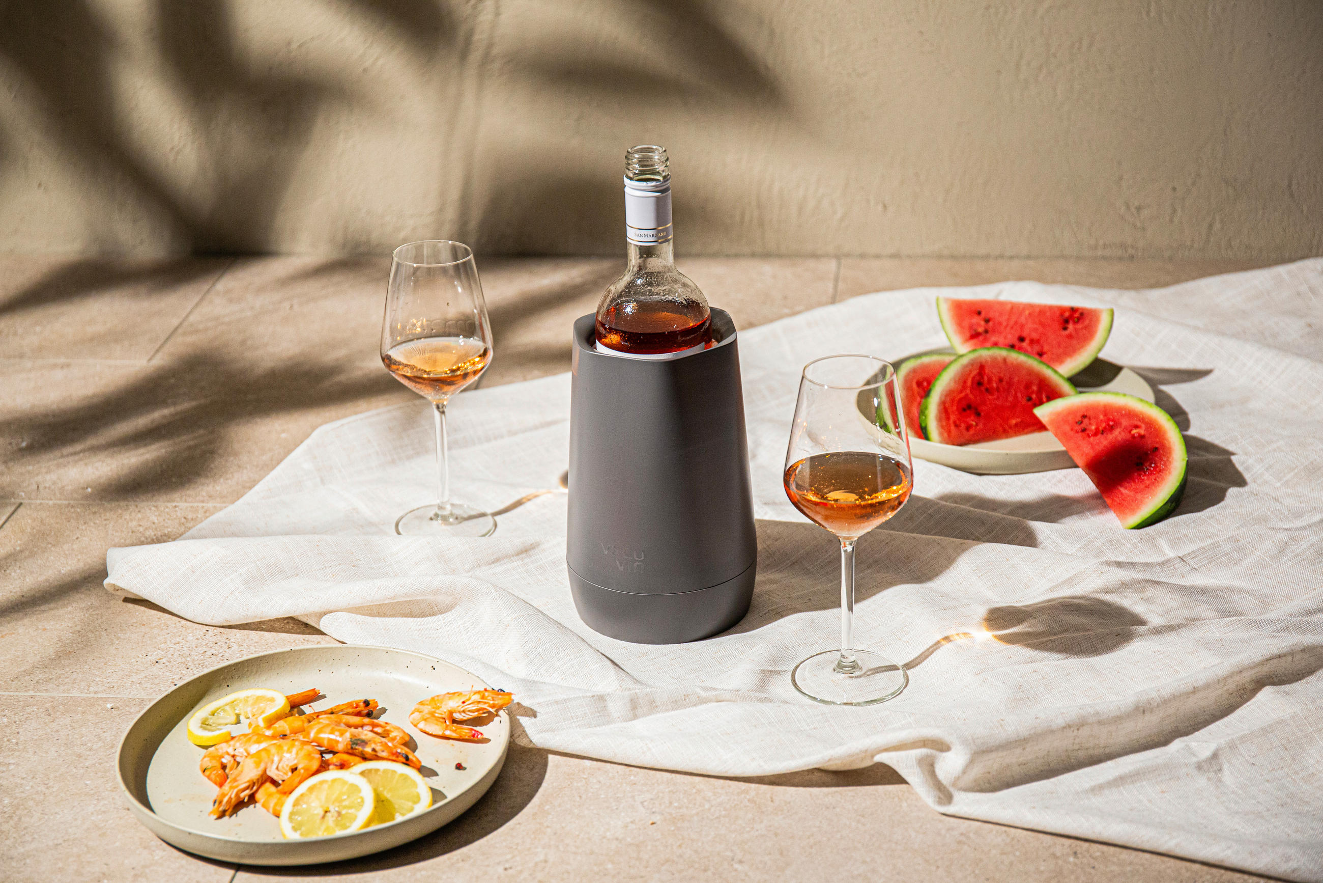 POSUDA ZA HLAĐENJE BOCA 1 l wine - antracit, Basics, plastika (13.6/13.6/21.3cm) - Vacu Vin