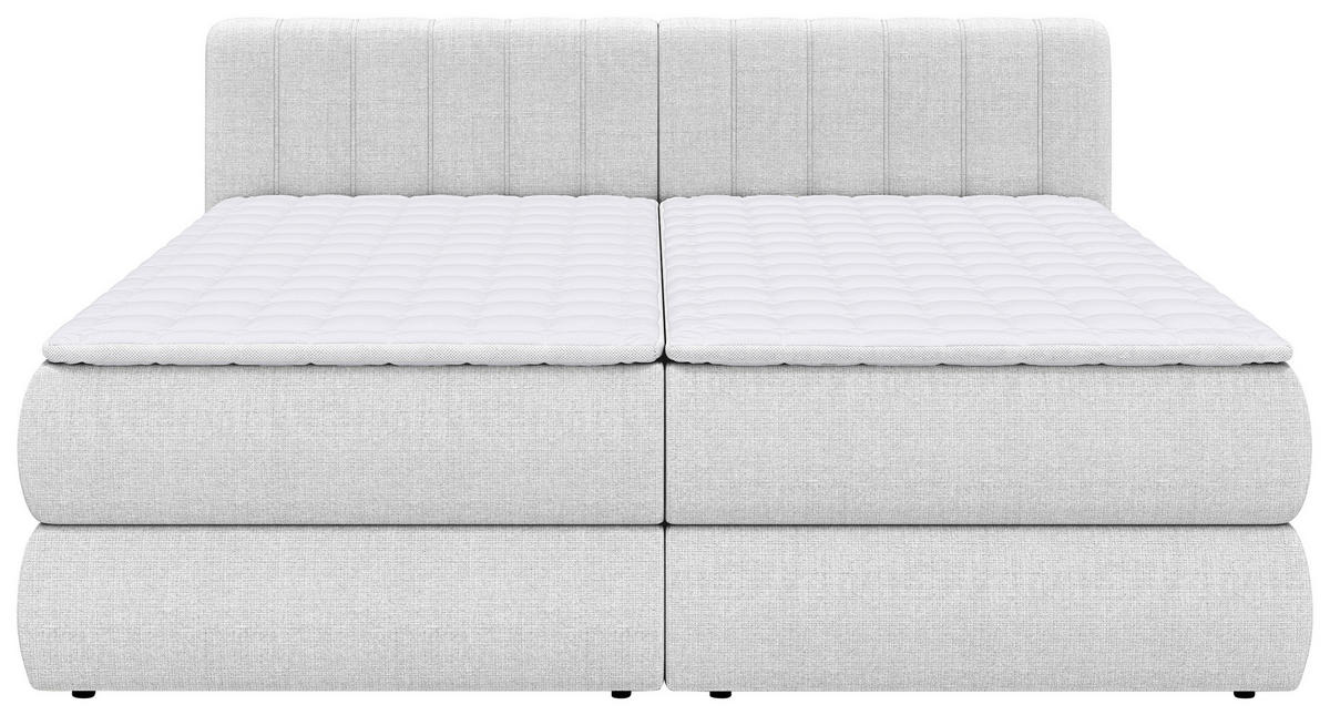 BOXSPRINGBETT 240/200 cm  in Hellgrau  - Hellgrau/Schwarz, Design, Kunststoff/Textil (240/200cm) - Chameo