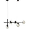 HÄNGELEUCHTE Ariol 93,3/34,5/147,5 cm   - Schwarz/Grau, Design, Glas/Metall (93,3/34,5/147,5cm) - Brilliant