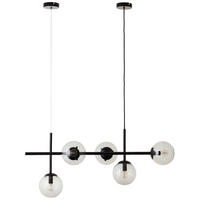 HÄNGELEUCHTE 93,3/34,5/147,5 cm  - Schwarz/Grau, Design, Glas/Metall (93,3/34,5/147,5cm) - Brilliant