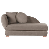 RÉCAMIERE in Mikrofaser Taupe  - Taupe/Eichefarben, Lifestyle, Holz/Textil (88/85/176cm) - Xora