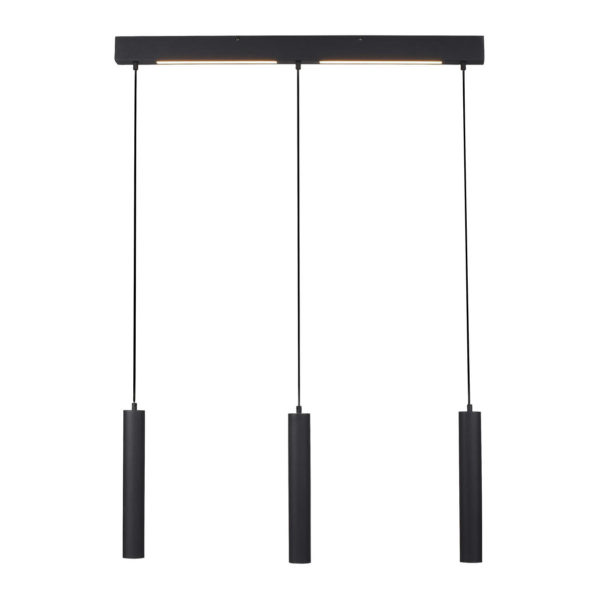 LED-PENDELLEUCHTE SW DANTE 60/5,2/120 cm   - Schwarz, Design, Kunststoff/Metall (60/5,2/120cm) - Schöner Wohnen