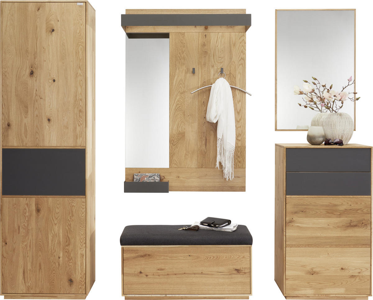 WANDSPIEGEL 60/90/2,2 cm    - Eichefarben, Design, Glas/Holz (60/90/2,2cm) - Waldwelt