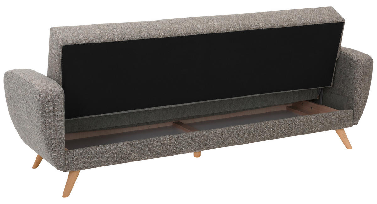 SCHLAFSOFA in Textil Grau  - Naturfarben/Grau, Design, Holz/Textil (230/85/82cm) - Max Winzer