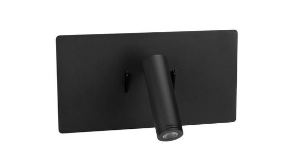 LED-WANDLEUCHTE LANCASTER - Schwarz, Basics, Metall (23/9-16/12cm) - Novel