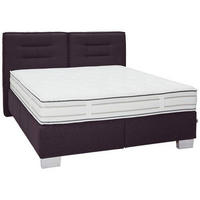 BOXSPRINGBETT 160/200 cm  in Brombeere  - Chromfarben/Brombeere, Konventionell, Textil (160/200cm) - Dieter Knoll