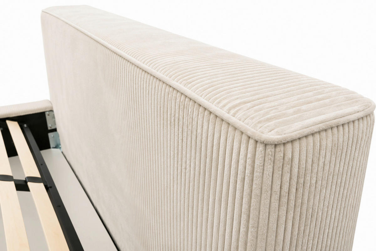 POLSTERBETT Lattenrost, Bettkasten Beige 200/200 cm  - Beige/Schwarz, MODERN, Holz/Kunststoff (200/200cm) - MID.YOU