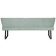 SITZBANK 185/91/66 cm Webstoff Schwarz, Türkis  - Türkis/Schwarz, Design, Textil/Metall (185/91/66cm) - Novel