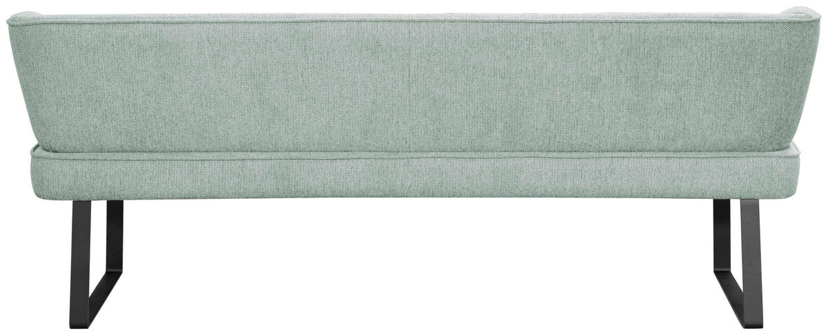SITZBANK 185/91/66 cm Webstoff Schwarz, Türkis  - Türkis/Schwarz, Design, Textil/Metall (185/91/66cm) - Novel
