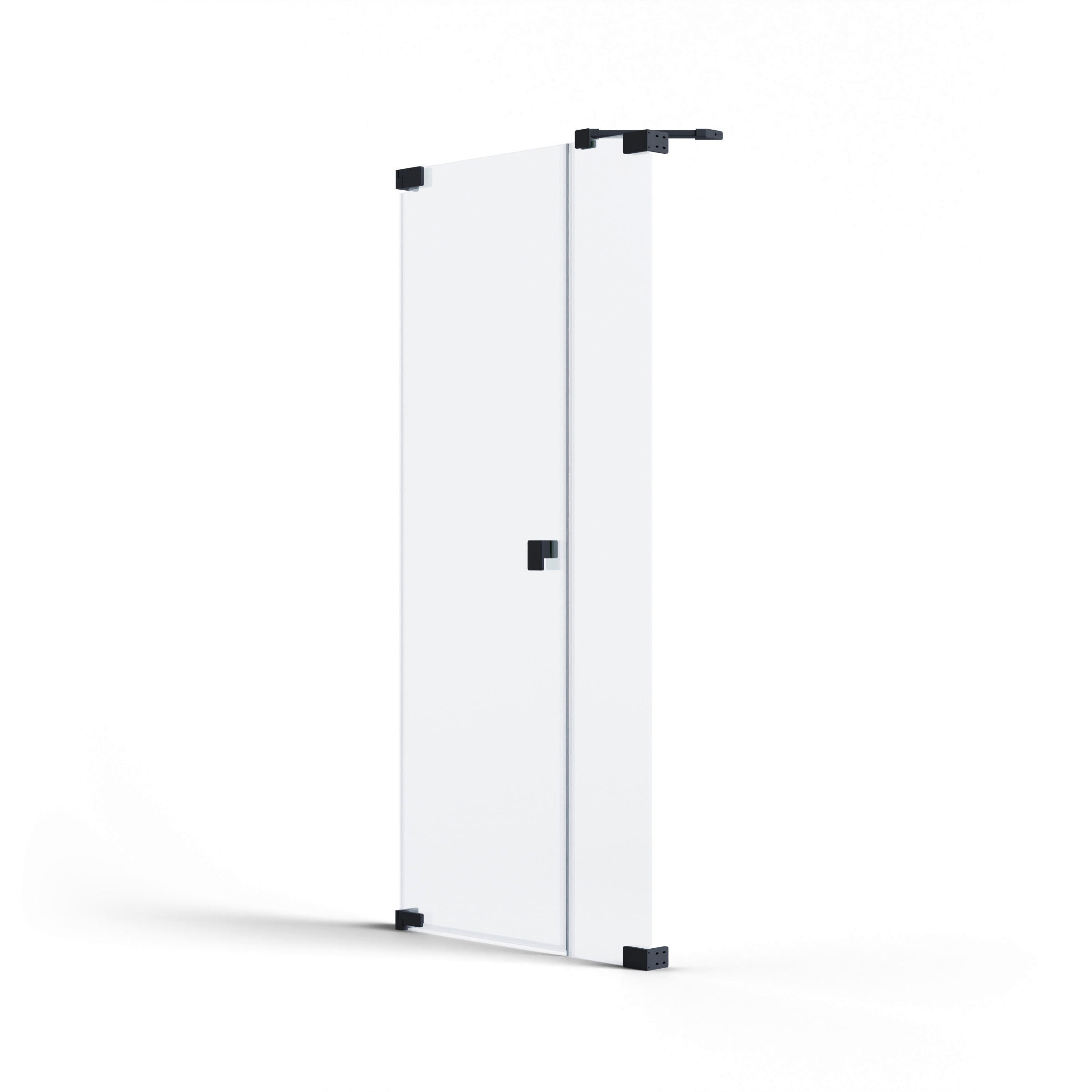 DUSCHTÜR Schwarz  100/200 cm  - Schwarz, MODERN, Glas/Metall (100/200cm) - Schöner Wohnen