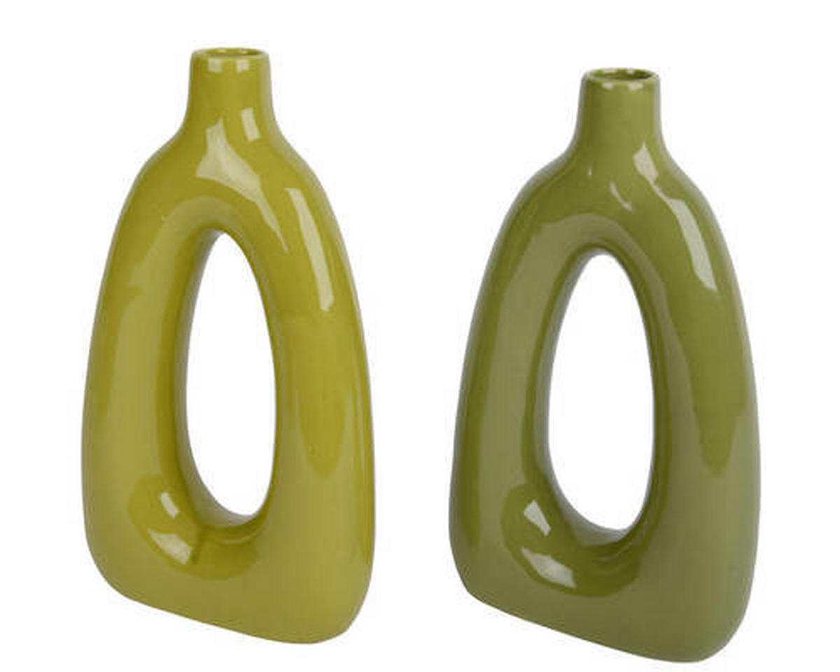 VASE  - Grün, Trend, Glas (6,80/18,50/32,00cm) - Ambia Home