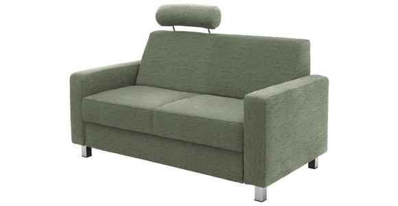2-SITZER-SOFA in Flachgewebe Hellgrün - Chromfarben/Hellgrün, Design, Textil/Metall (158/83/85cm) - Xora
