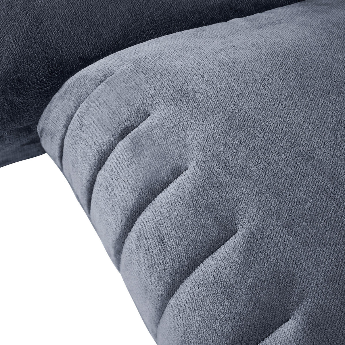 HÖRNSOFFA i plysch blågrå  - blågrå/svart, Klassisk, textil/plast (170/270cm) - MID.YOU