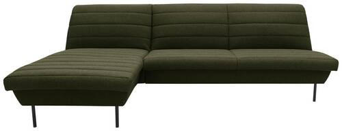 ECKSOFA Looks IX Grün Webstoff  - Schwarz/Grün, Design, Textil/Metall (168/274cm) - LOOKS by W.Joop