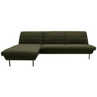 ECKSOFA in Webstoff Grün  168/274 cm  - Schwarz/Grün, Design, Textil/Metall (168/274cm) - LOOKS by W.Joop