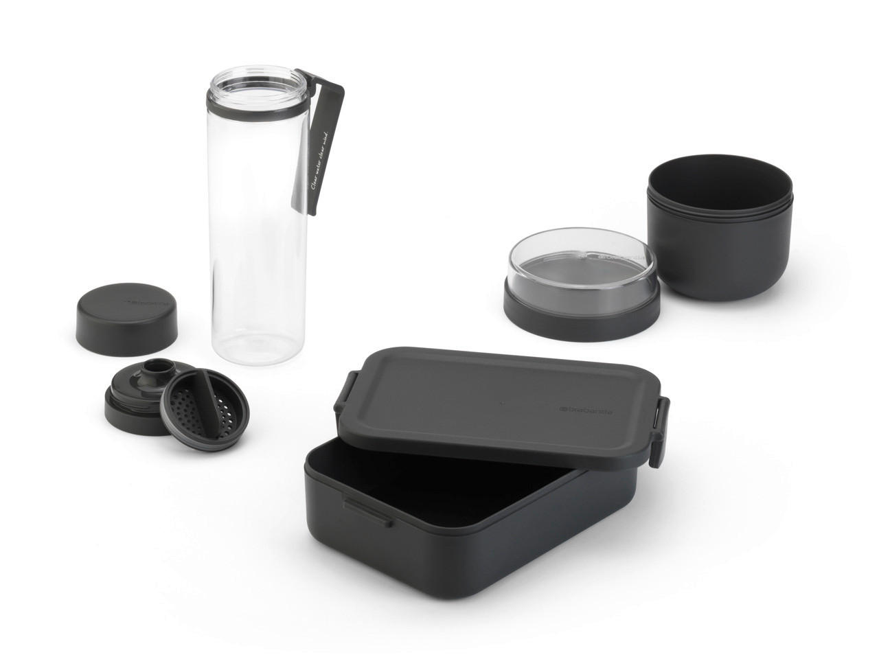 PAUSENSET  - Dunkelgrau/Transparent, Basics, Kunststoff (38/22.2/14cm) - Brabantia