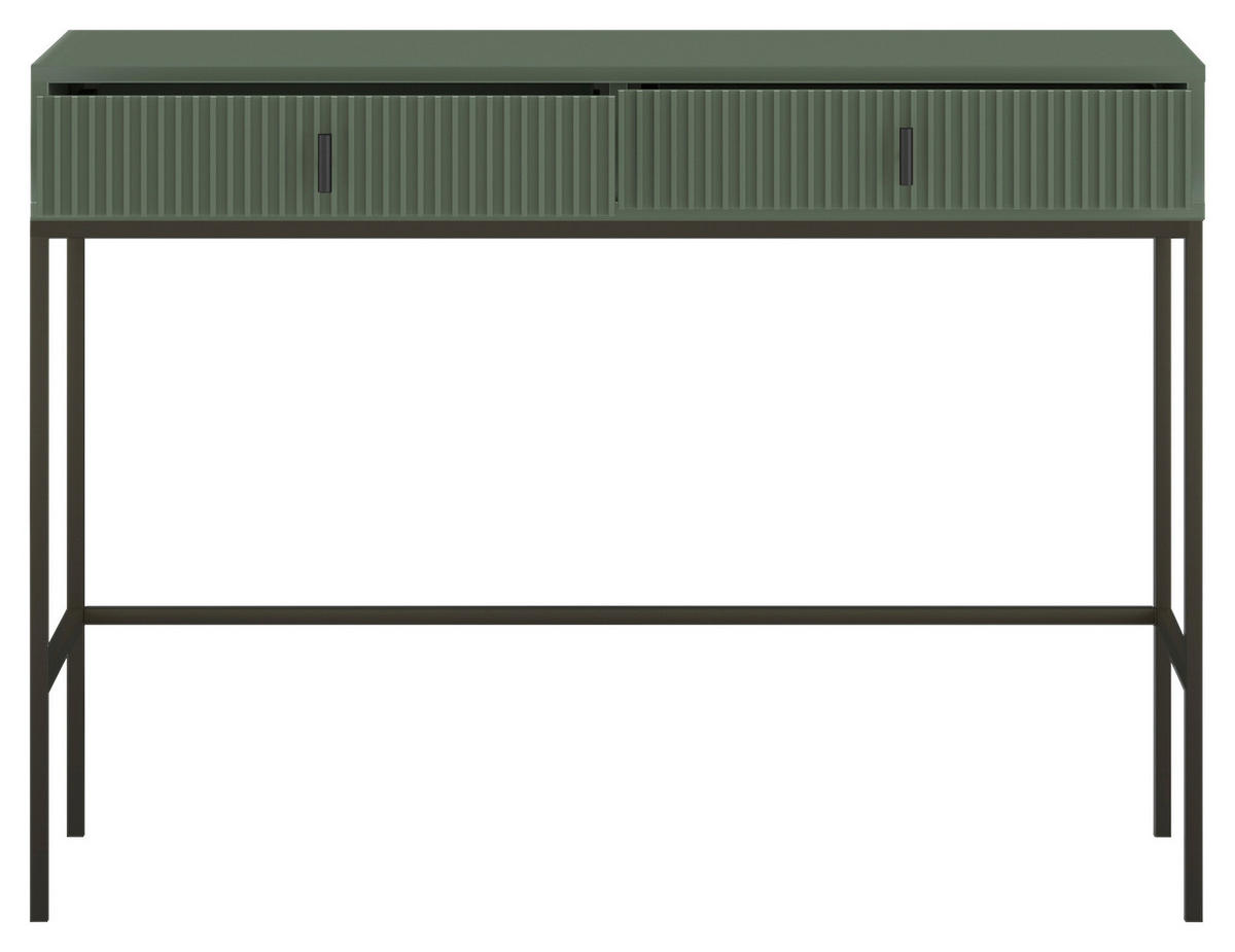 KONSOLENTISCH Maggiore Grün  - Goldfarben/Schwarz, Design, Holzwerkstoff/Metall (50/104,2/77cm) - Boxxx
