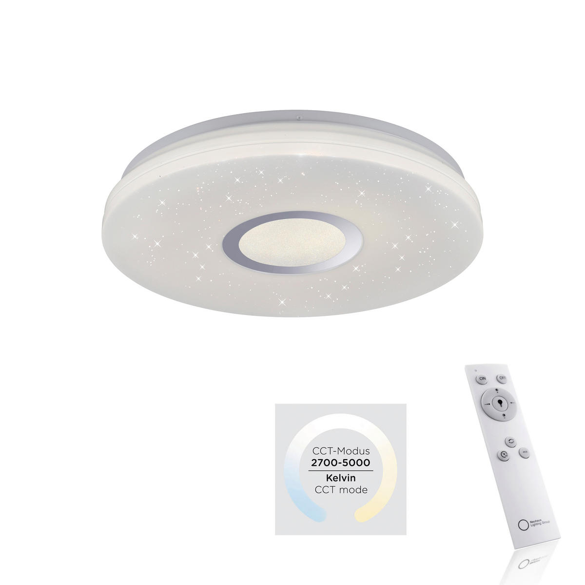 LED-DECKENLEUCHTE 41,6/16 cm   - Weiß, KONVENTIONELL, Kunststoff/Metall (41,6/16cm)