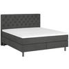 BOXSPRINGBETT 180/200 cm  in Anthrazit  - Anthrazit/Silberfarben, KONVENTIONELL, Textil/Metall (180/200cm) - Welnova