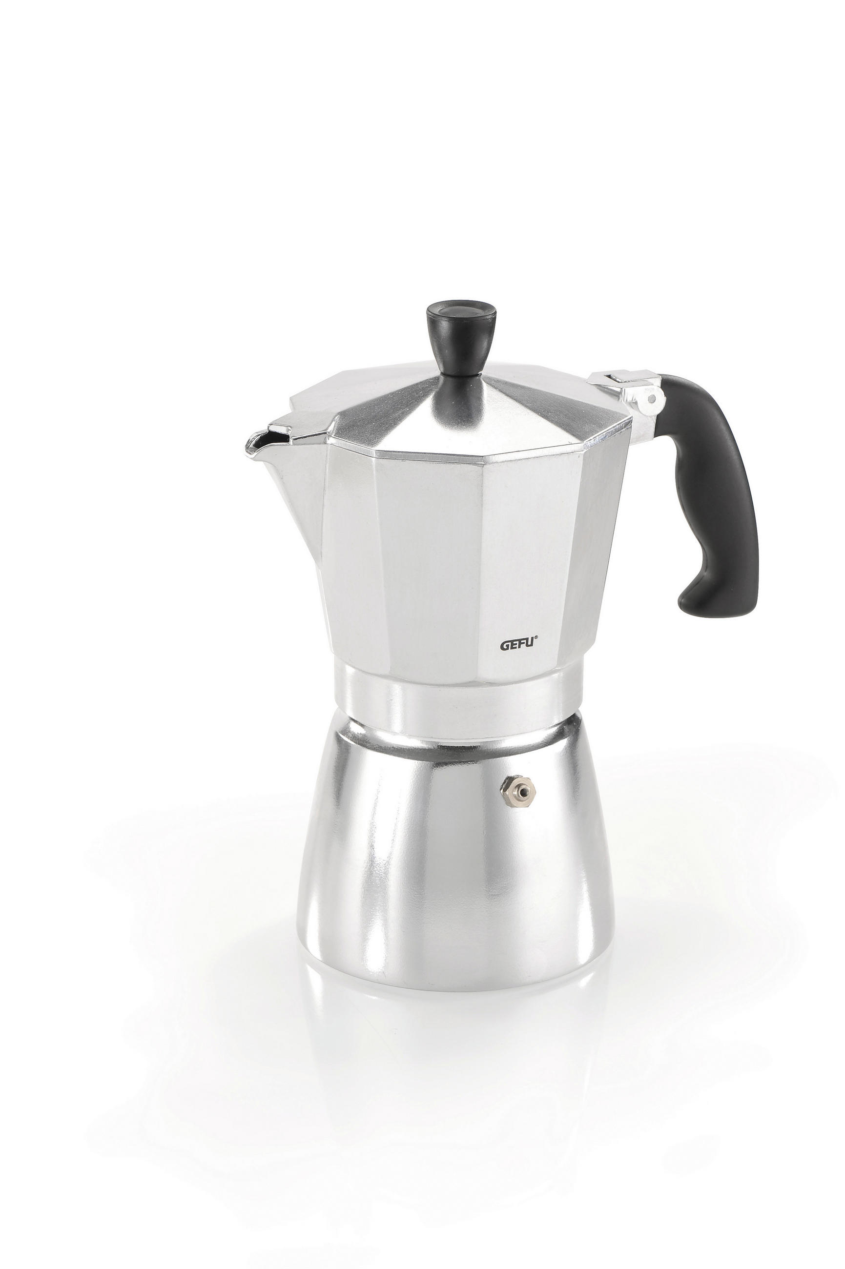 ESPRESSOKOCHER  - Schwarz/Alufarben, Basics, Kunststoff/Metall (15/10/20,5cm) - Gefu