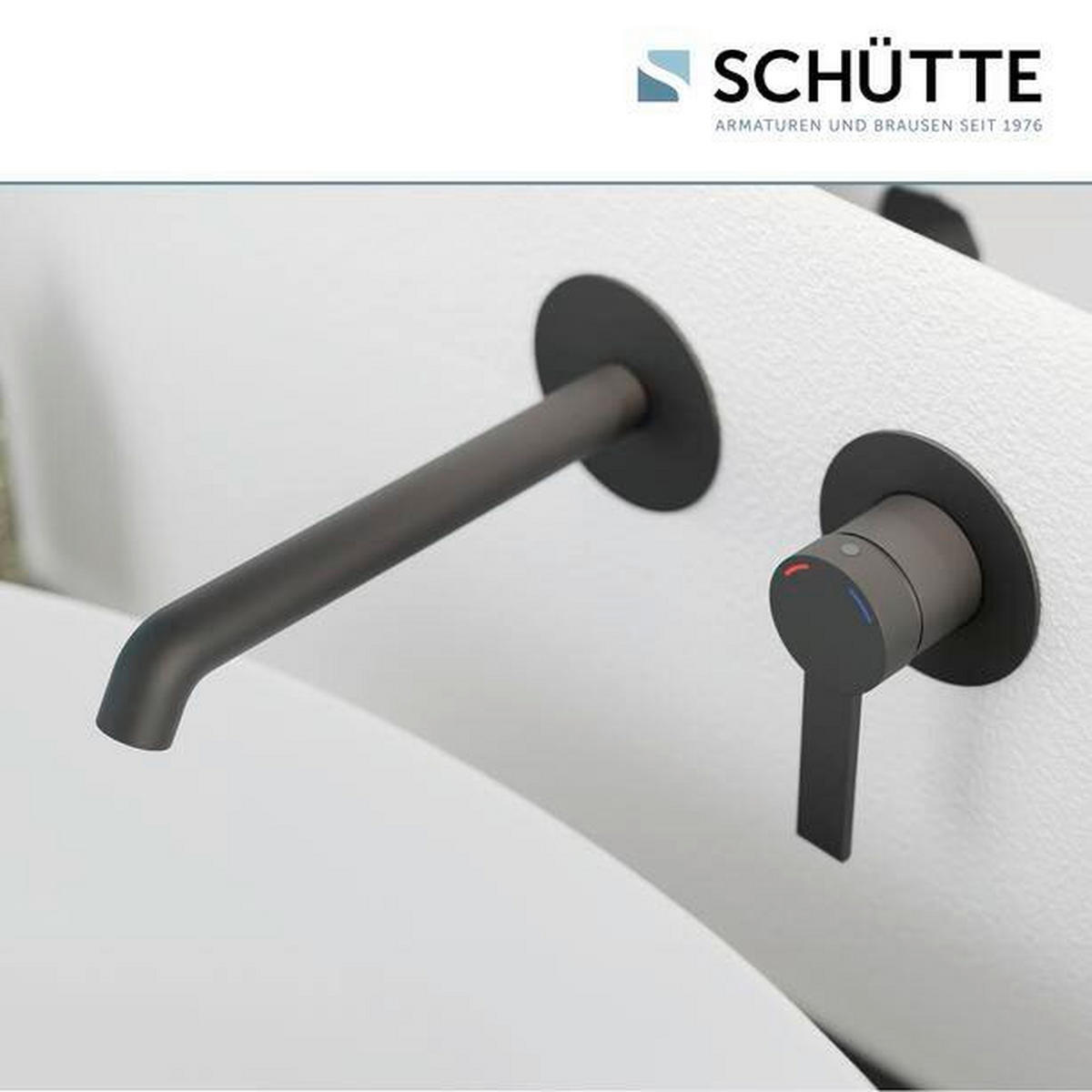 WASCHTISCHARMATUR 20/8/27 cm  - Schwarz, Basics, Metall (20/8/27cm) - Schütte