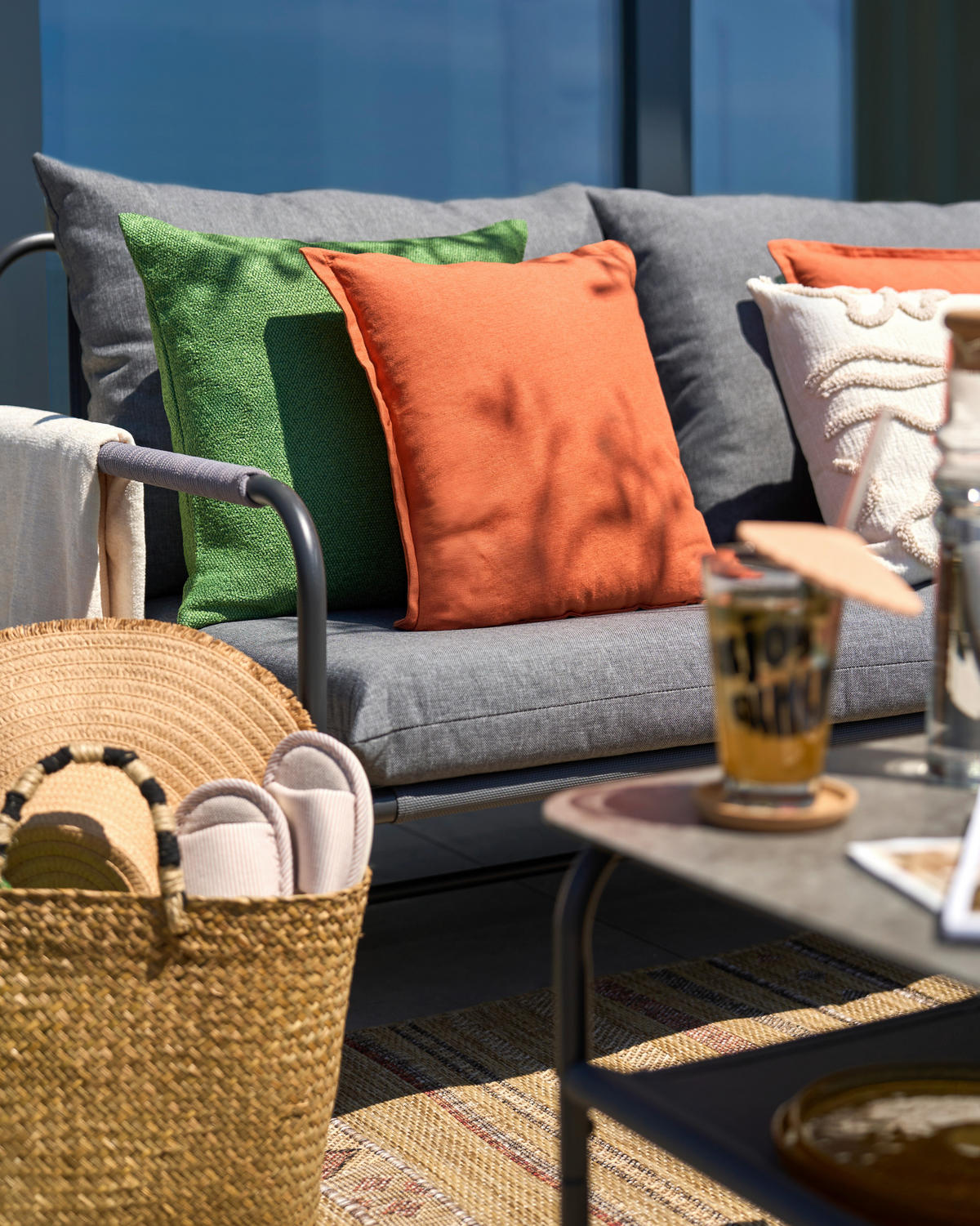 VRTNI SET   metal, staklo, tekstil  siva  - siva, Design, staklo/metal - Ambia Garden