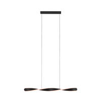 LED LUSTER    89/6/150 cm    - crna, Dizajnerski, metal/plastika (89/6/150cm) - Novel