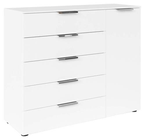 KOMÓD 120/100/42 cm  - króm/fekete, Modern, műanyag/faalapú anyag (120/100/42cm) - Rauch Möbel