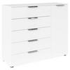 KOMÓD 120/100/42 cm  - króm/fekete, Modern, műanyag/faalapú anyag (120/100/42cm) - Rauch Möbel
