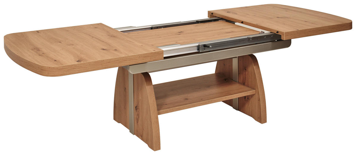 COUCHTISCH in Holz 125-245/75/55-74 cm  - Wildeiche, Konventionell, Holz (125-245/75/55-74cm) - Venda