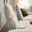 ECKSOFA  in Teddystoff Creme  170-195/280 cm  - Creme/Schwarz, Design, Textil/Metall (170-195/280cm) - Dieter Knoll