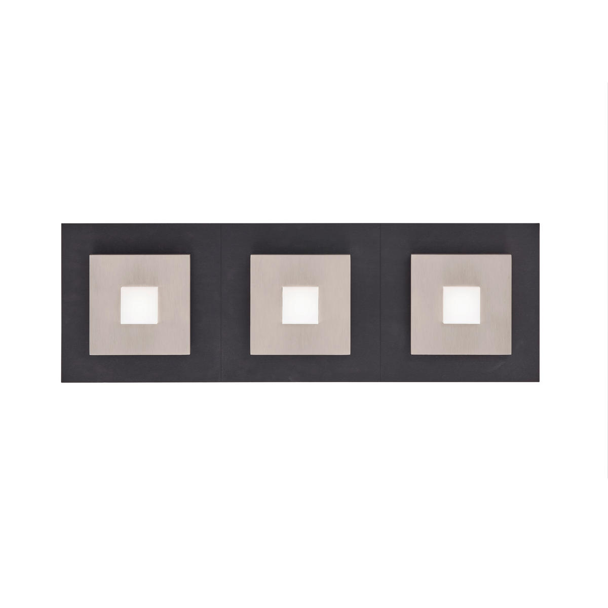 LED-DECKENLEUCHTE Plano 72/7/24 cm  - Schwarz/Alufarben, Design, Kunststoff/Metall (72/7/24cm) - Grossmann