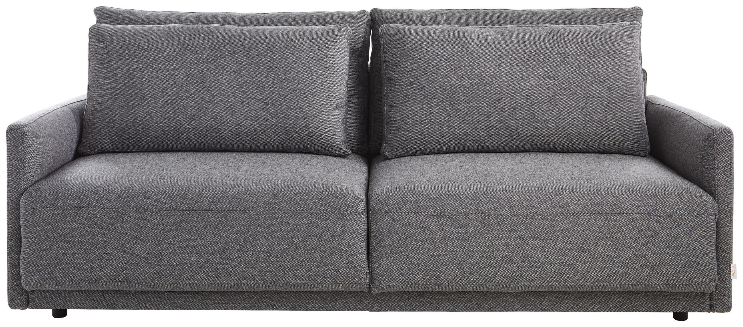 SCHLAFSOFA Webstoff Dunkelgrau  - Dunkelgrau/Schwarz, Design, Kunststoff/Textil (217/95/110cm) - Stylife