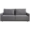SCHLAFSOFA in Webstoff Dunkelgrau  - Dunkelgrau/Schwarz, Design, Kunststoff/Textil (217/95/110cm) - Livetastic
