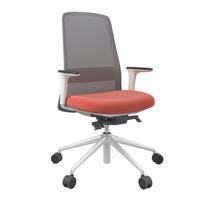 DREHSTUHL Grau, Weiß, Dunkelorange  - Dunkelorange/Weiß, MODERN, Kunststoff/Textil (70/103-115/70cm)