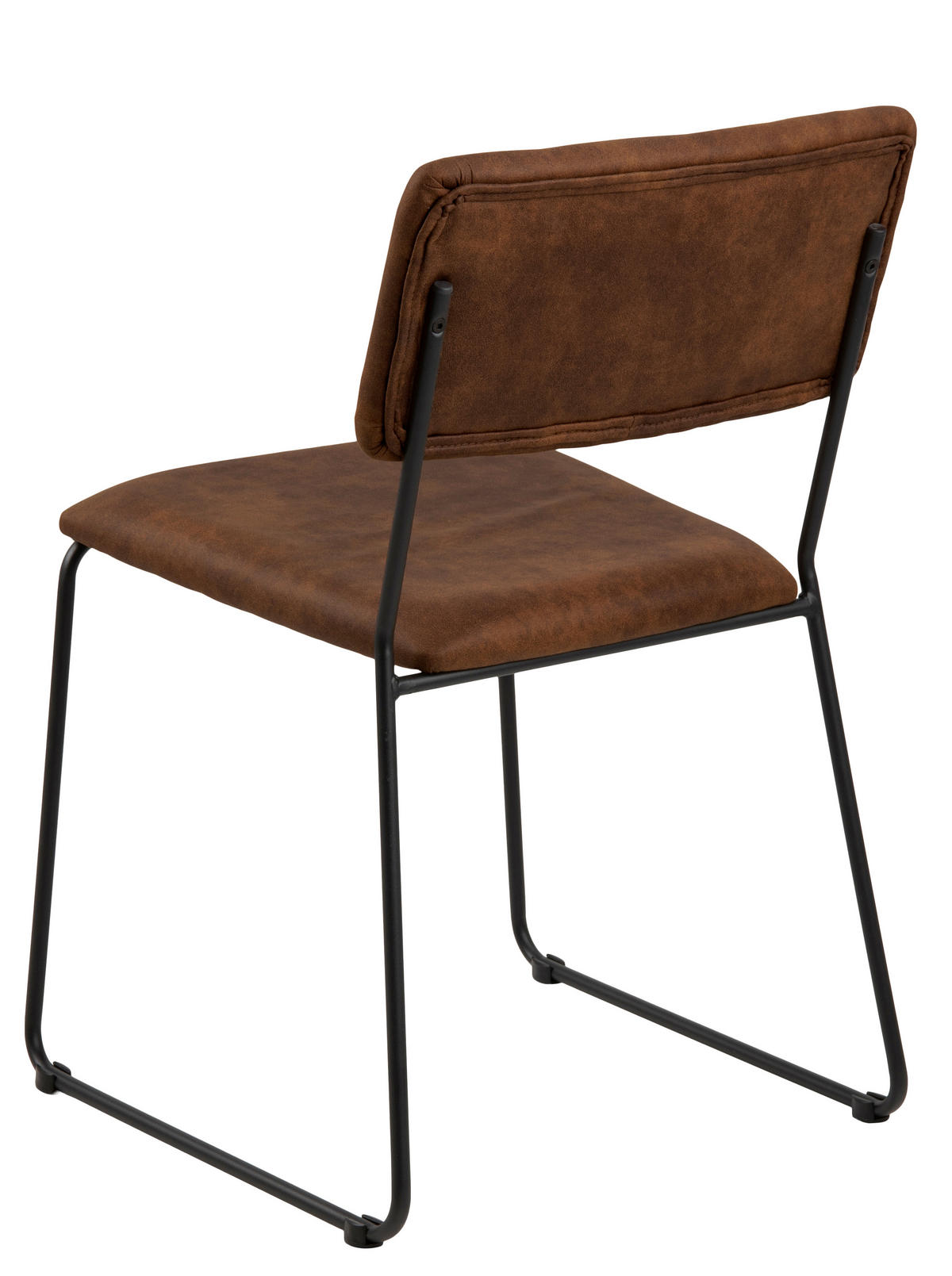 STUHL - Schwarz/Braun, KONVENTIONELL, Textil/Metall (50/80/53,5cm) - Carryhome