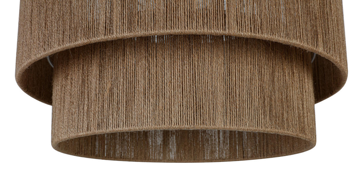 DECKENLEUCHTE  45/27 cm    - Braun/Weiß, Natur, Kunststoff/Textil (45/27cm) - Novel