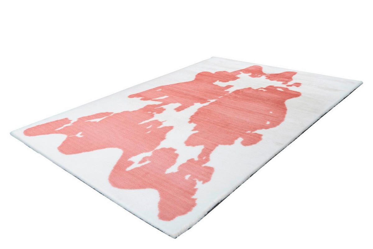 HOCHFLORTEPPICH 120/160 cm Rabbit Animal Rosa / Weiß Rosa, Weiß  - Rosa/Weiß, KONVENTIONELL, Textil (120/160cm)