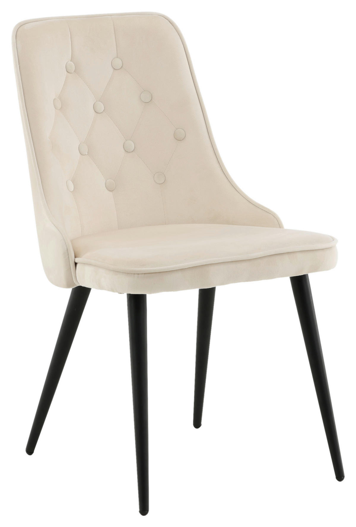 STOLSET 2 styck stål vävt tyg  - beige/svart, Design, metall/textil (50/88.5/66cm) - Livetastic