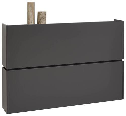 HÄNGESCHUHSCHRANK 140/93/22 cm  - Graphitfarben, Design, Holzwerkstoff (140/93/22cm) - Voleo