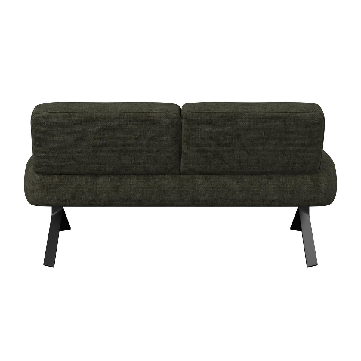 SITZBANK 162/83/71 cm Webstoff Grün  - Schwarz/Grün, MODERN, Textil/Metall (162/83/71cm) - Livetastic