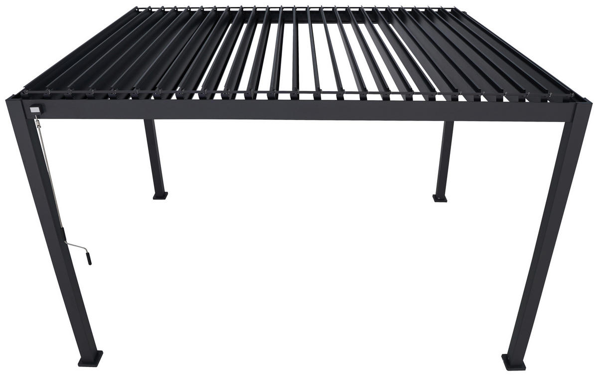 PERGOLA velikost: 400/250/300 cm - antracitová, Modern, kov (400/250/300cm) - Gardenson