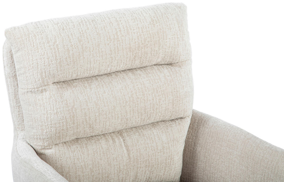 ARMLEHNSTUHL  in Eisen Webstoff  - Beige/Schwarz, MODERN, Textil/Metall (57/95/65cm) - MID.YOU