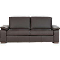 SCHLAFSOFA  in Echtleder Dunkelbraun  - Wengefarben/Dunkelbraun, KONVENTIONELL, Leder/Holz (216/86/97cm) - Novel