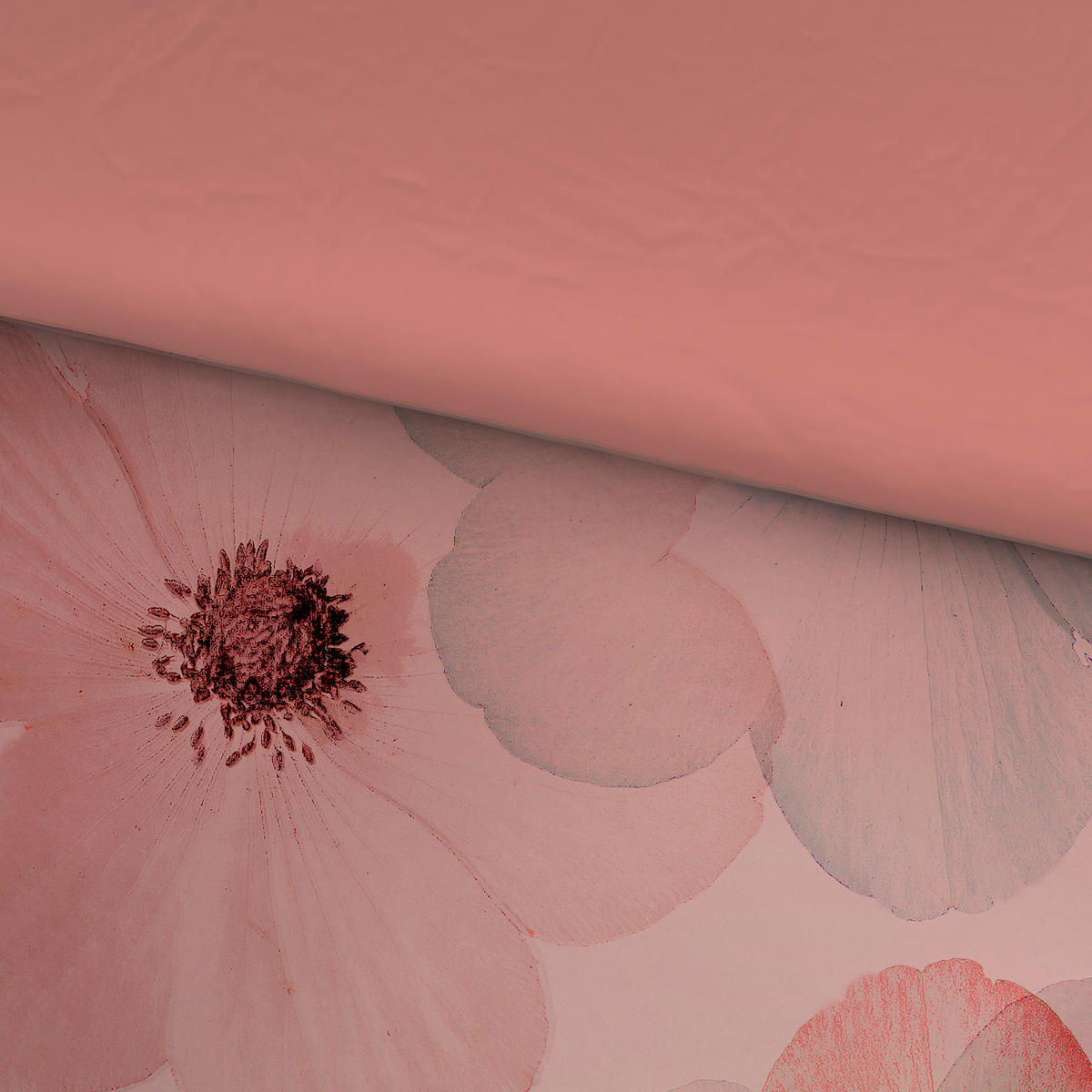 WENDEBETTWÄSCHE Satin 135/200 cm  - Rosa, Textil (135/200cm) - Novel