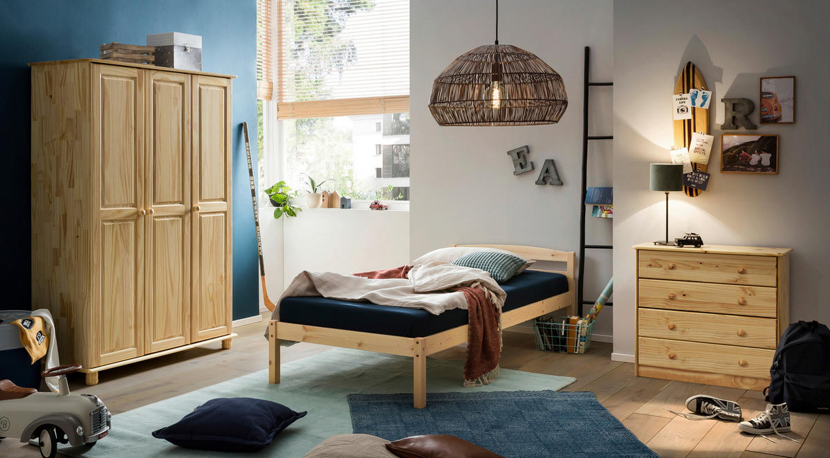 BETT 90/200 cm  in Naturfarben  - Naturfarben, Natur, Holz (90/200cm) - Livetastic