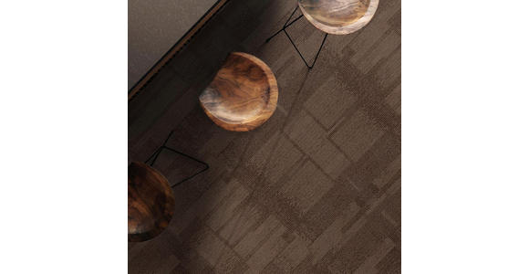 TEPPICHFLIESE - Dunkelbraun, Basics, Kunststoff (50/50cm) - Esposa