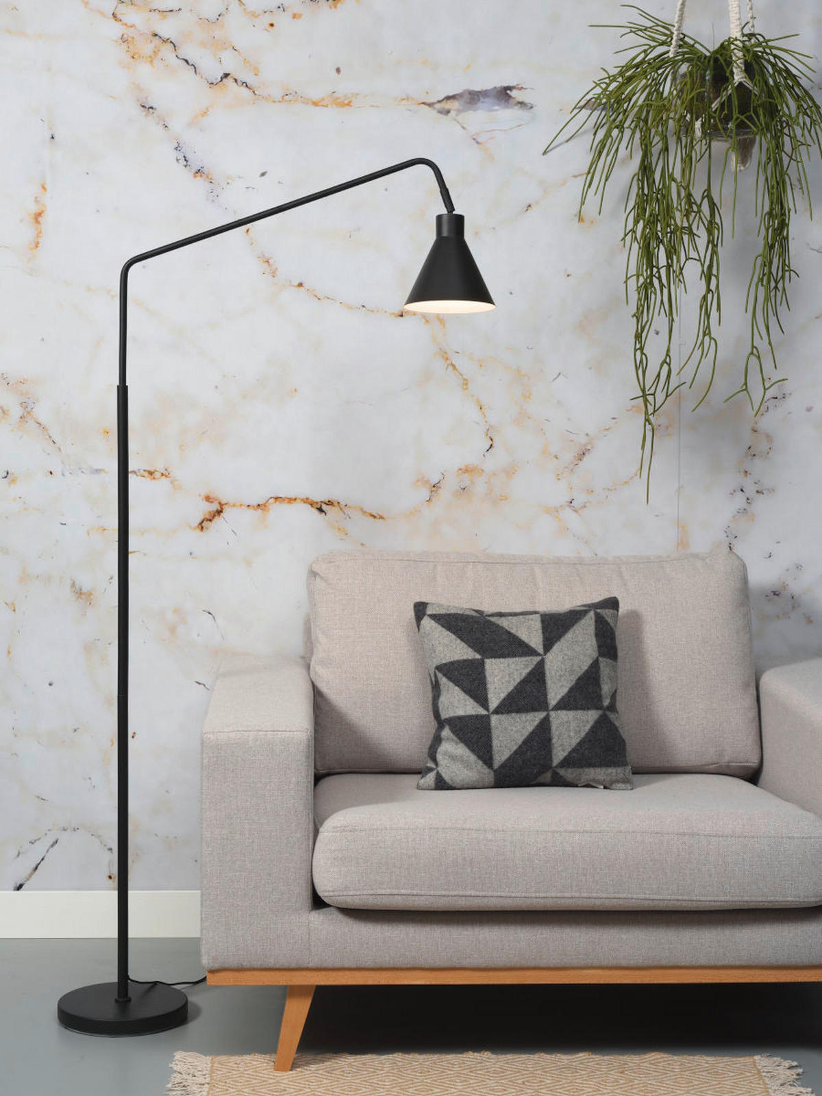 STEHLEUCHTE  89/153 cm   - Schwarz, Design, Metall (89/153cm) - It's about Romi