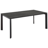 ESSTISCH Schwarz rechteckig  ausziehbar, in verschiedenen Größen erhältlich, in verschiedenen Holzdekoren erhältlich  - Schwarz, Basics, Holzwerkstoff/Metall (160-260/95/76cm) - Celina Home